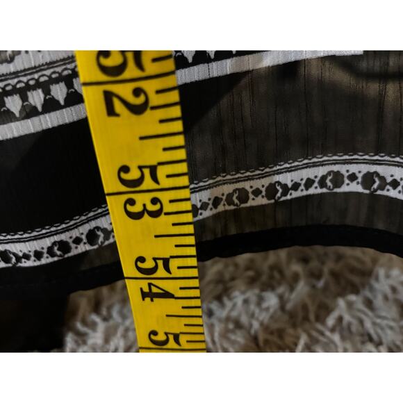 Old Navy Maternity Maxi Dress sz S Black‎ White lined & sheer Flowy Boho fairy - Picture 5 of 10